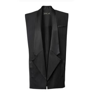 NWT Balmain X H&M Tuxedo Sleeveless Vest Gilet Waistcoat Black  SZ 42/ 12